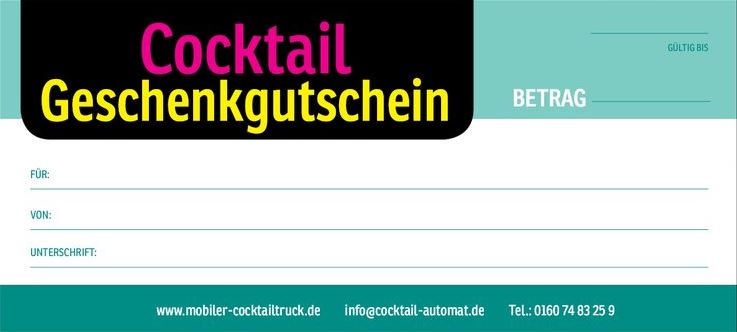 Gutschein1 Cocktail Geschenkgutschein